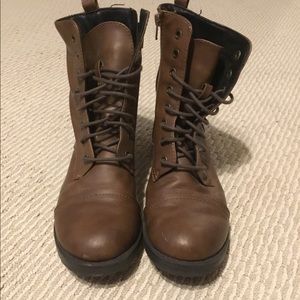 Brown Combat Boots